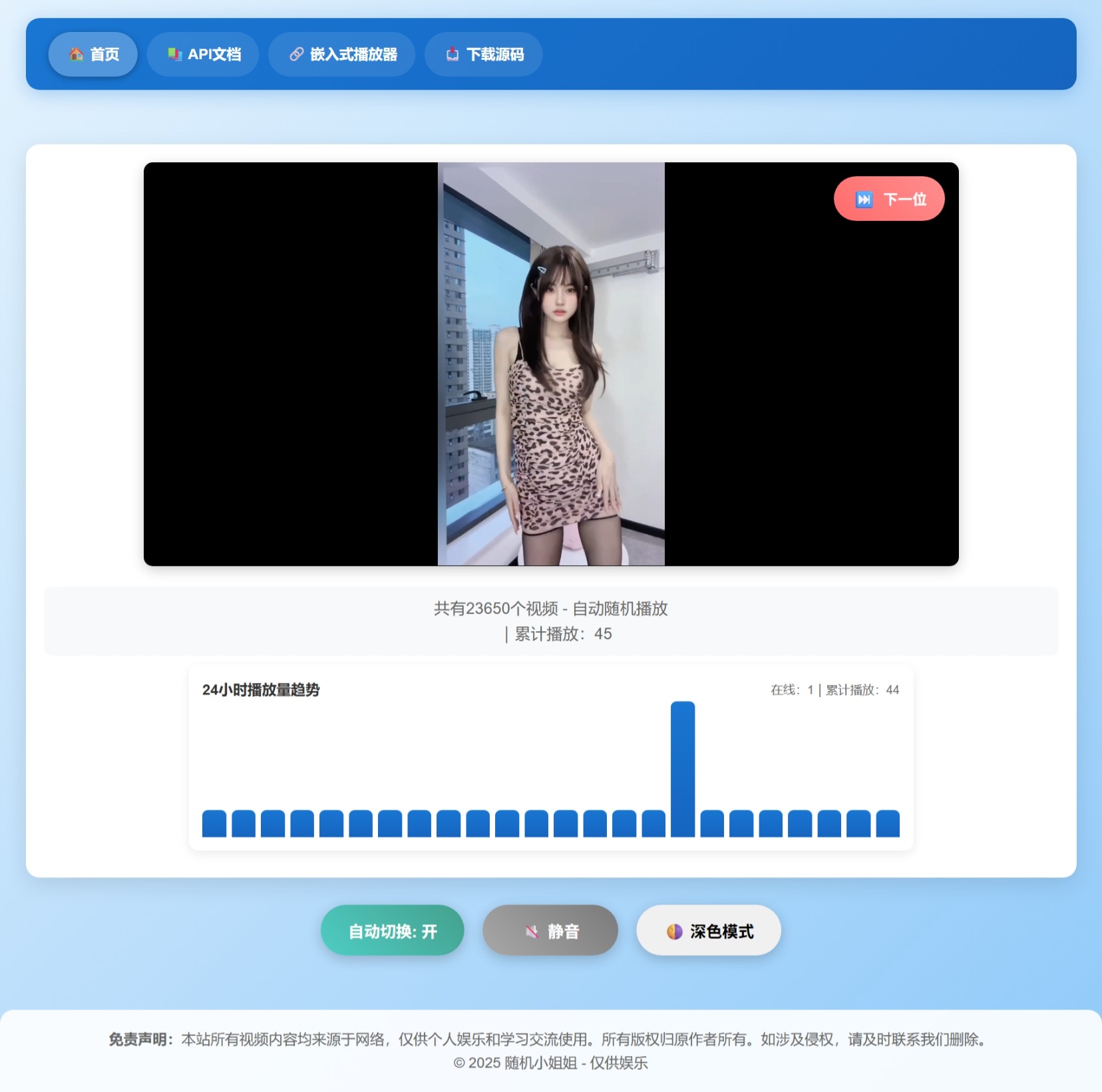 随机小姐姐热舞视频系统源码全新UI版v5.0带后台功能插图